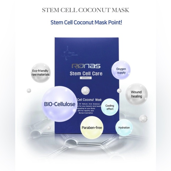RONAS Stem Cell Wrinkle+Coconut+Mask 30g x 5sheets Esthetician Special K-beauty - Picture 9 of 10